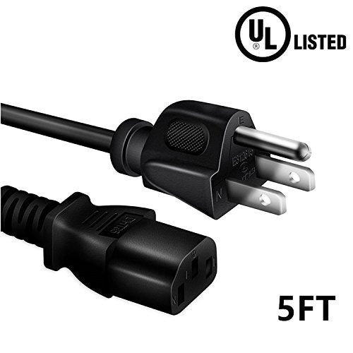 PK Power UL Listed 5ft/1.5m AC Power Cord Cable Plug for LG BX286 BG630 XGA Resolution DLP LED Projector