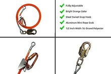 Load image into Gallery viewer, ProClimb Steel Core Flipline Kit (1/2 inch x 8 feet) - Adjustable Tree Lanyard, Low Stretch, Cut Resistant  for Fall Protection, Arborist, Tree Climbers
