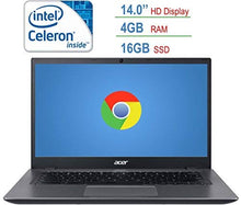 Load image into Gallery viewer, 2018 Newest Acer 14-inch HD Chromebook LED Anti-glare Display, Intel Dual-Core Celeron 3855u 1.6GHz processor, 4GB RAM, 16GB SSD, HDMI, USB 3.0, Webcam, 802.11a Wifi, Bluetooth, Google Chrome OS
