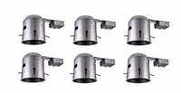 Elitco Lighting TC6R-E26-6PK 5 in. Non-Ic Remodel Housing Fits PAR30 BR30 R30 - Pack of 6