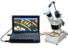 Load image into Gallery viewer, OMAX 20X-40X-80X Digital Binocular Stereo Microscope with Dual Lights System and 2.0MP USB Digital Camera
