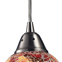 Load image into Gallery viewer, Elk 73031-1 Avalon 1-Light Pendant, 5-Inch, Satin Nickel With Earth Tone Glass
