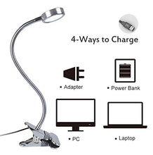 Load image into Gallery viewer, LEPOWER Clip on Light/Clip on Lamp/Light Color Changeable/Night Light Clip on for Desk, Bed Headboard and Computers (Silver)
