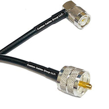 Load image into Gallery viewer, 3 feet RFC195 KSR195 Silver Plated TNC Male Angle to PL259 UHF Male RF Coaxial Cable
