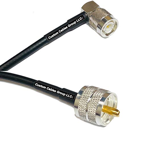 3 feet RFC195 KSR195 Silver Plated TNC Male Angle to PL259 UHF Male RF Coaxial Cable