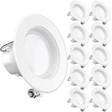 Load image into Gallery viewer, Sunco Lighting 10 Pack 4 Inch LED Recessed Downlight, Baffle Trim, Dimmable, 11W=60W, 4000K Cool White, 660 LM, Damp Rated, Simple Retrofit Installation - UL + Energy Star
