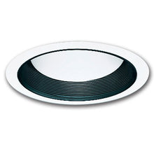 Load image into Gallery viewer, Cooper Lighting #410P 7-1/4&quot; Black Coilex Trim for use with 6&quot; incandescent rounds
