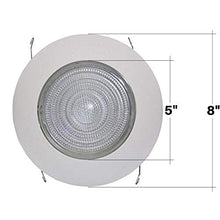 Load image into Gallery viewer, Four-Bros Lighting FLP 6&quot; Inch Fresnel Glass Lens with White Plastic Trim-60 Watt Max. -for Wet Locations-Shower Can Light Trim-Ul Listed
