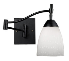 Load image into Gallery viewer, Elk 10151/1DR-WH Celina 1-Light Swing arm Sconce in Dark Rust with Simple White Glass
