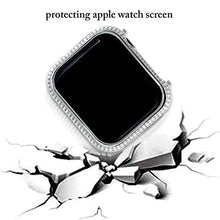 Load image into Gallery viewer, Callancity Metal Watch Case Zirconic Decorative Face Cover Compatible With Apple Watch 38mm Series 1 2 3 (Platinum)
