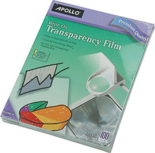 Load image into Gallery viewer, Apollo WO100CB Write-On Transparency Film, Letter Size, Clear, 100/Box
