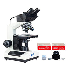 Load image into Gallery viewer, OMAX 40X-2000X Digital Darkfield Binocular Compound Microscope with Built-in 3.0MP USB Camera and Dry Darkfield Condenser and 100 Pieces Glass Slides and Covers
