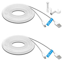 Load image into Gallery viewer, 2 Pack 26FT Power Extension Cable for Wyze Cam V3,for Wyze Cam Pan V2,for Wyze Cam Pan,for WyzeCam,for Kasa Cam,for YI Dome Home,for Furbo Dog,for Nest Cam,Charging Data Sync Cord for Security Camera
