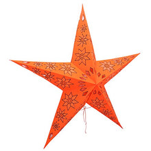 Load image into Gallery viewer, Decorative Festive Lantern Hanging Christmas Paper Star Lamp Orange Star Lamp for Event, Wedding, Party
