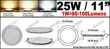 Load image into Gallery viewer, ZEEZ Lighting - 25W 11&quot; (OD 11.75&quot; / ID 10.75&quot;) Round Natural White Non-Dimmable LED Recessed Ceiling Panel Down Light Bulb Slim Lamp Fixture - 10 Packs
