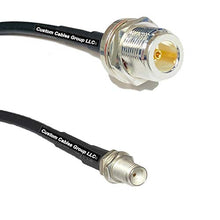 Load image into Gallery viewer, 6 feet RFC195 KSR195 Silver Plated N Female Bulkhead to SMA Female RF Coaxial Cable
