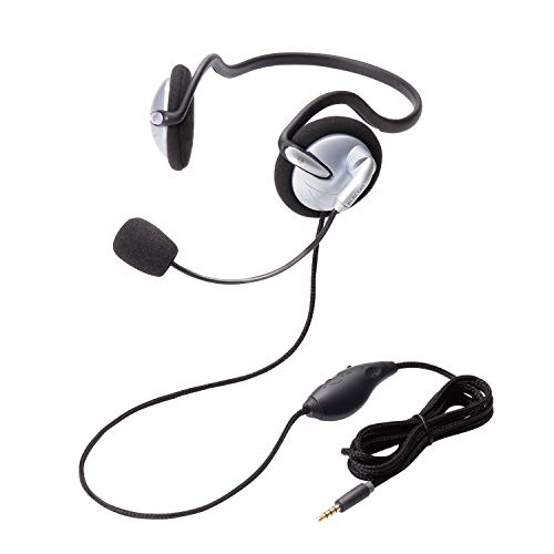 ELECOM Headset microphone ears neck band 4-pole pin jack endurance code 1.8m HS-NB05TSV