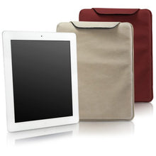 Load image into Gallery viewer, BoxWave iPad 2 Case, [Velvet Pouch Stand] Velour Slip Sleeve w/Built in Kickstand for Apple iPad 2, 4, 3 - Tan
