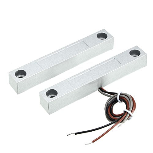 uxcell Rolling Door Contact Magnetic Reed Switch Alarm with 3 Wires for N.O./N.C. Applications MC-58