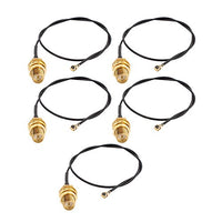Aexit 5pcs RF1.13 Distribution electrical IPEX 1 to RP-SMA-K Antenna WiFi Pigtail Cable 20cm