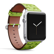 Load image into Gallery viewer, Q-Beans Watchband, Compatible with Big Apple Watch 42mm / 44mm, Replacement Leather Band Bracelet Strap Wristband Accessory // Kiwi Pattern
