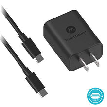 Load image into Gallery viewer, Motorola TurboPower 27 PD Charger w/ 3.3ft (1m) USB-C to C cable for Moto Z/Z2/Z3/Z4/X4/G7/G7 Play/G7 Plus/G7 Power/G6/G6 Plus[Not for G6 Play]- Power Delivery (Retail Box)
