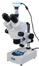 Load image into Gallery viewer, OMAX 3.5X-90X Digital Zoom Trinocular Stereo Microscope with Dual Illmination System and 2.0MP USB Digital Camera
