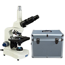 Load image into Gallery viewer, OMAX 40X-2500X Trinocular Compound LED Siedentopf Microscope with Aluminum Carrying Case
