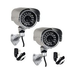 Load image into Gallery viewer, VideoSecu 2 Pack 700TVL Outdoor Bullet Security Cameras 1/3&quot; Effio CCD Built-in IR Infrared Day Night Vision 3.6mm Lens Wide Angle for DVR CCTV Home Surveillance System with Power Supplies WWB
