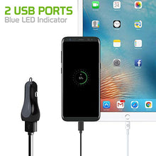 Load image into Gallery viewer, Cellet USB-C Car Charger, Fast Charging 15 Watt, 2 USB Port Car Charger with 4feet USB-C Charging Cable Compatible for Samsung Galaxy Z Flip, Z Fold, S22 S21 Google Pixel, Motorola Moto
