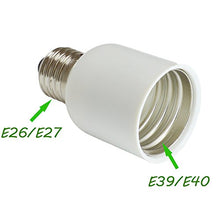 Load image into Gallery viewer, 2-Pack E26 to E39 Adapter, Enlarge E26 to E39 Socket to Fit Mogul Base Bulbs, Light Base Converter (E39 Bulbs to E26 Bulbs), Lamp socket connector (The Female is E39 &amp; The Male is E26)
