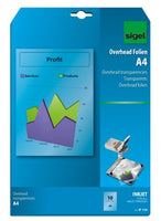Sigel IF110 InkJet Transparency Film, clear, 100 mic, A4, 10 sheets