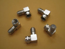 Load image into Gallery viewer, L/F Type 90 Degree Right Angle Adapter Screw On Connector Coaxial RG6 RG59 (5 Pack)
