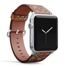 Load image into Gallery viewer, Compatible with Small Apple Watch 38mm, 40mm, 41mm (All Series) Leather Watch Wrist Band Strap Bracelet with Adapters (Decorative Mandalas Vintage)
