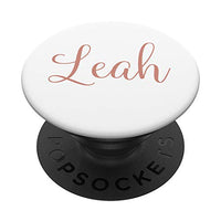 Leah Personalized Blush Pink and White Custom First Name PopSockets Swappable PopGrip
