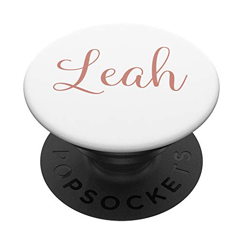Leah Personalized Blush Pink and White Custom First Name PopSockets Swappable PopGrip