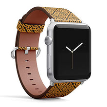 Load image into Gallery viewer, Q-Beans Watchband, Compatible with Big Apple Watch 42mm / 44mm, Replacement Leather Band Bracelet Strap Wristband Accessory // Celtic Knot Infinity Pattern
