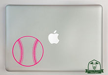 Load image into Gallery viewer, Baseball Vinyl Decal Sized to Fit A 15&quot; Laptop - Neon Pink
