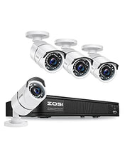 Load image into Gallery viewer, ZOSI 1080p H.265+ Security Camera System for Home Outdoor Indoor, 5MP Lite 8 Channel CCTV DVR and 4 x 1080p Weatherproof Bullet Cameras with 120ft Night Vision and 105Wide Angle (No HDD Included)
