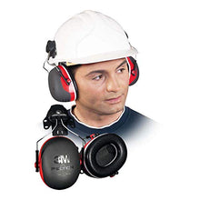 Load image into Gallery viewer, 3M X3P3E Peltor Black And Red Model X3P3E/37277(AAD) Cap Mount Hearing Conservation Earmuffs, English, 30.68 fl. oz., Plastic, 5.7&quot; x 4.5&quot; x 8.2&quot;
