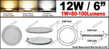 Load image into Gallery viewer, ZEEZ Lighting - 12W 6&quot; (OD 6.65&quot; / ID 5.85&quot;) Round Natural White Dimmable LED Recessed Ceiling Panel Down Light Bulb Slim Lamp Fixture - 10 Packs
