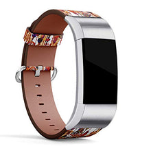 Load image into Gallery viewer, Replacement Leather Strap Printing Wristbands Compatible with Fitbit Charge 2 - Boho Native American Tribal Style Feather

