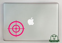 Load image into Gallery viewer, Bullseye Crosshairs Vinyl Decal Sized to Fit A 15&quot; Laptop - Hot Pink

