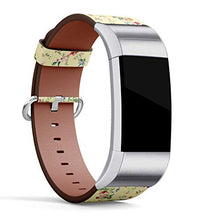 Load image into Gallery viewer, Replacement Leather Strap Printing Wristbands Compatible with Fitbit Charge 2 - Vintage Floral Pattern
