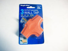 Load image into Gallery viewer, PRIME WIRE 3-Outlet Heavy Duty Orange Wall Tap 30HDCWT
