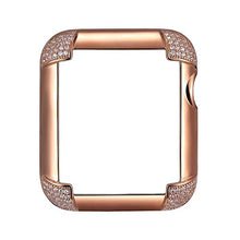Load image into Gallery viewer, SKYB Pave Corners Rose Gold Protective Jewelry Case for Apple Watch Series 1, 2, 3, 4, 5 Devices - 42mm
