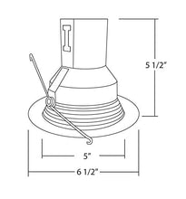 Load image into Gallery viewer, Nicor Lighting 5 Inch Black Recessed Baffle Trim (15511 Bk)
