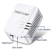 Load image into Gallery viewer, TRENDnet Powerline 1300 AV2 Adapter Kit, Includes 2 x TPL-422E Powerline Ethernet Adapters, IEEE 1905.1 &amp; IEEE 1901, Gigabit Port, Range Up To 300m (984 ft), Simple Installation, White, TPL-422E2K

