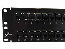 Load image into Gallery viewer, JPM810A-R2 EQUIVALENT TXM 48 PORT CAT5e FEED THROUGH PATCH PANEL
