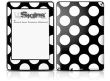 Load image into Gallery viewer, Kearas Polka Dots White On Black - Decal Style Skin fits Amazon Kindle Paperwhite (Original)
